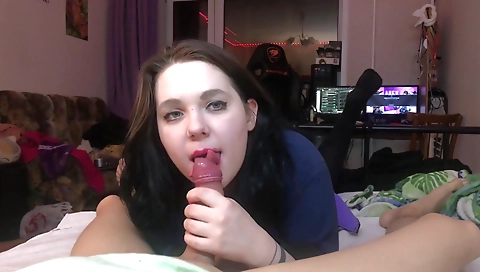 Sexy brunette hair with huge black cock