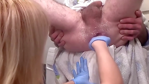 Mature woman with a huge cock in her mouth