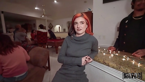 Sexy young chick fucking hard