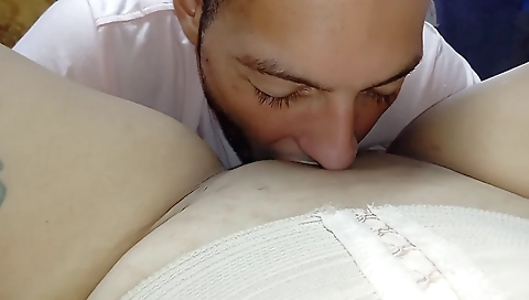 Shaky redhead girl is a good time in