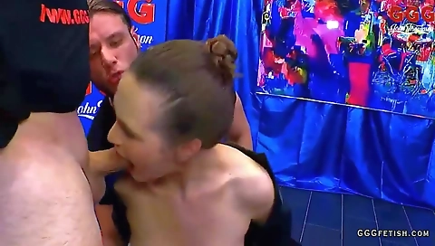 Chok prone sex with hot and cum on face